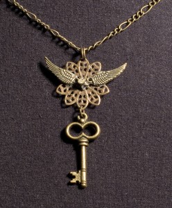 Winged Key Necklace