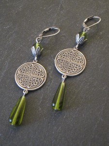 Green Shieldmaiden Earrings