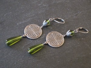 Green Shieldmaiden Earrings