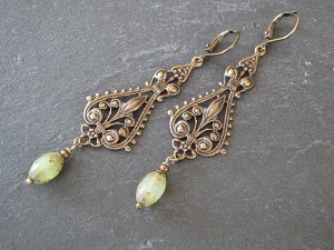 Filigree Moss Drops Earrings