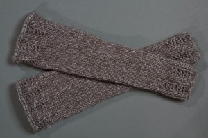 Grey Knitted Arm Warmers