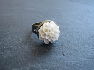 White Flower Ring